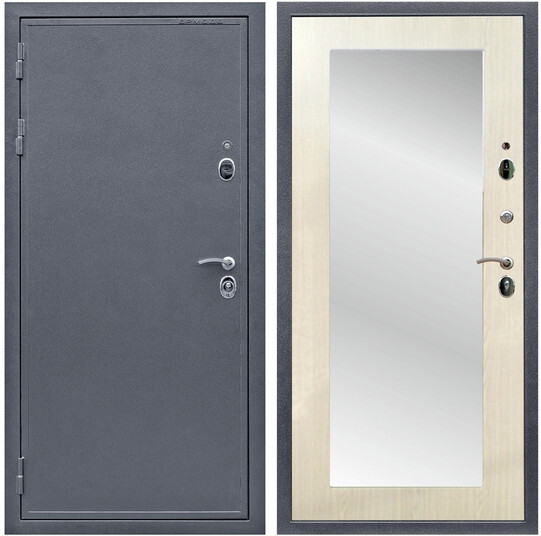 Дверь входная Graf Лондон Антик серебро / МДФ 10 мм ФЛЗ пастораль Сандал белый