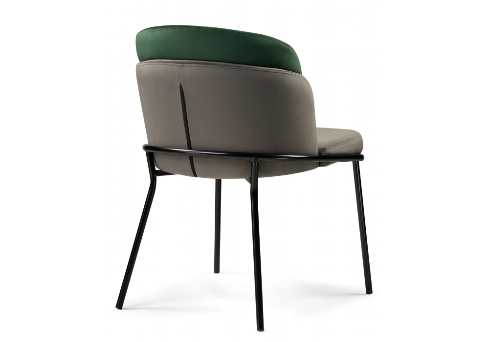 Стул Woodville Сиолим графитовый / изумрудный / черный глянец 494473