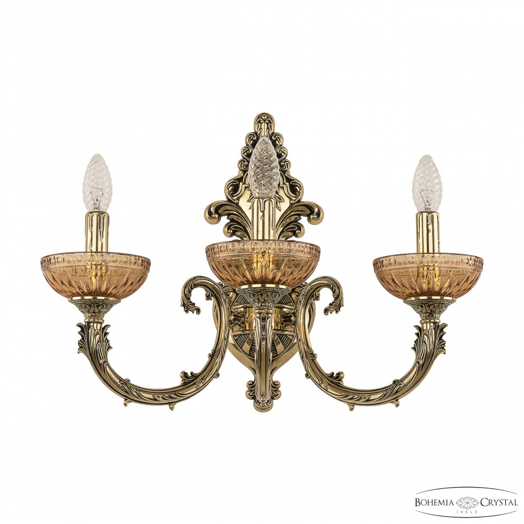 Бра бронзовые с хрусталём 7109B15/3/210 GB P Amber/M-1G
