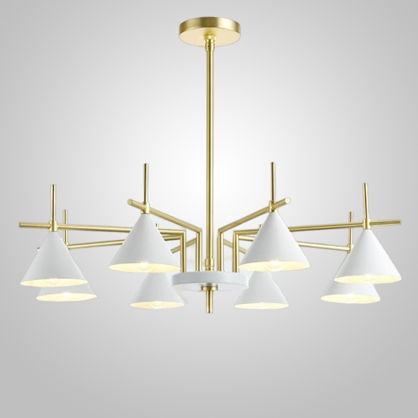 Люстра на штанге CONUS L8 Black by ImperiumLoft