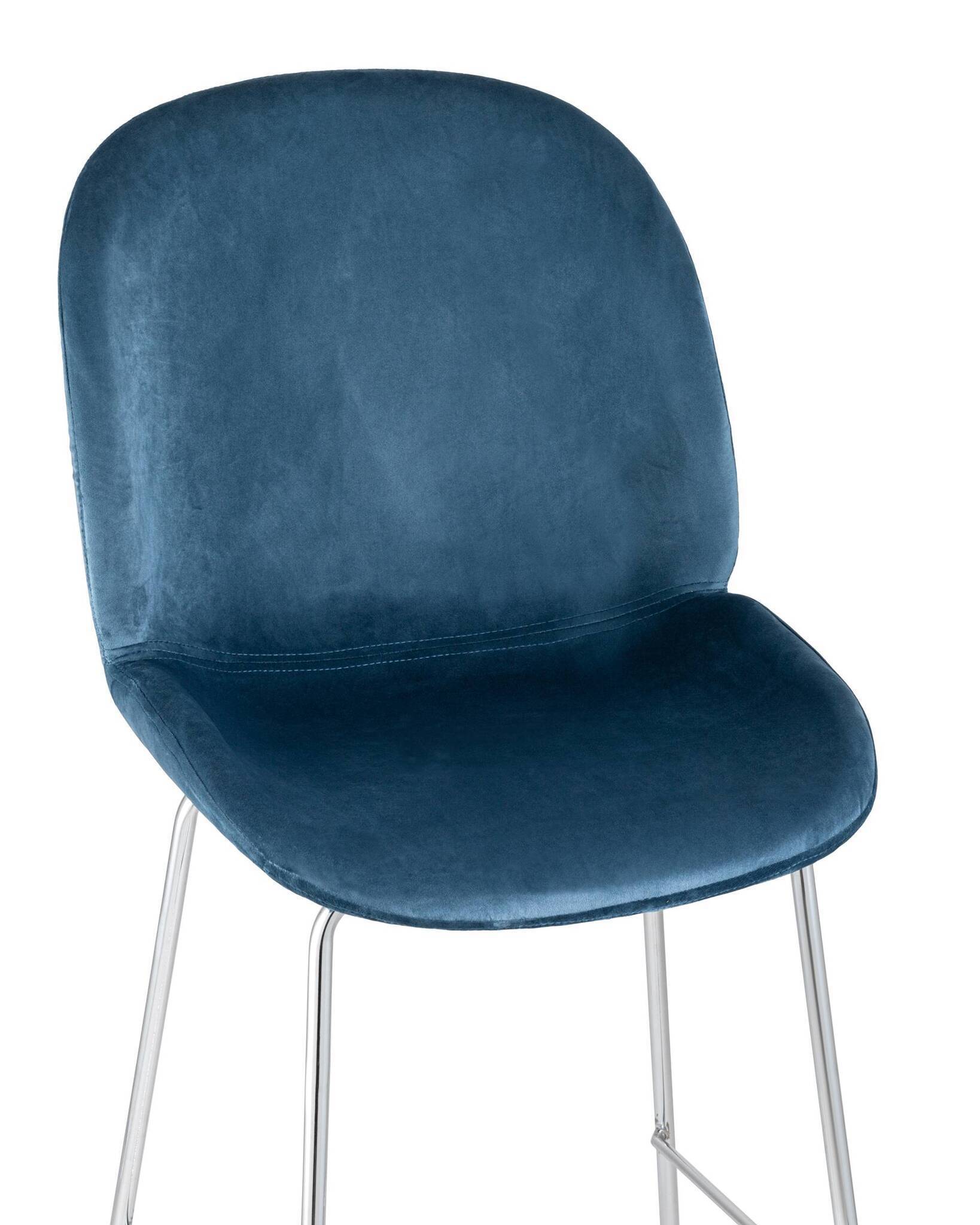 Стул барный Beetle со спинкой маренго хромированные ножки Stool Group