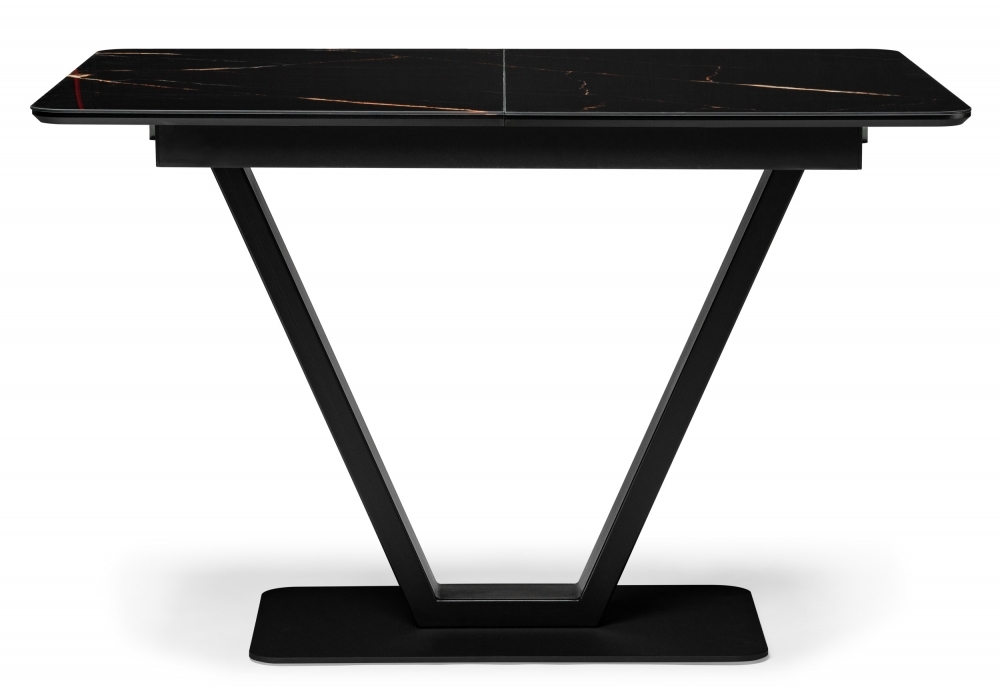 Стол стеклянный Woodville Бугун обсидиан / черный 500004