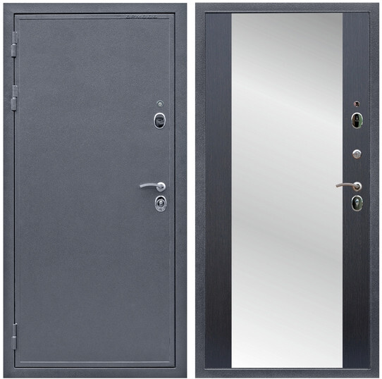 Дверь входная Graf Лондон Антик серебро / МДФ 16 мм СБ-16 Венге