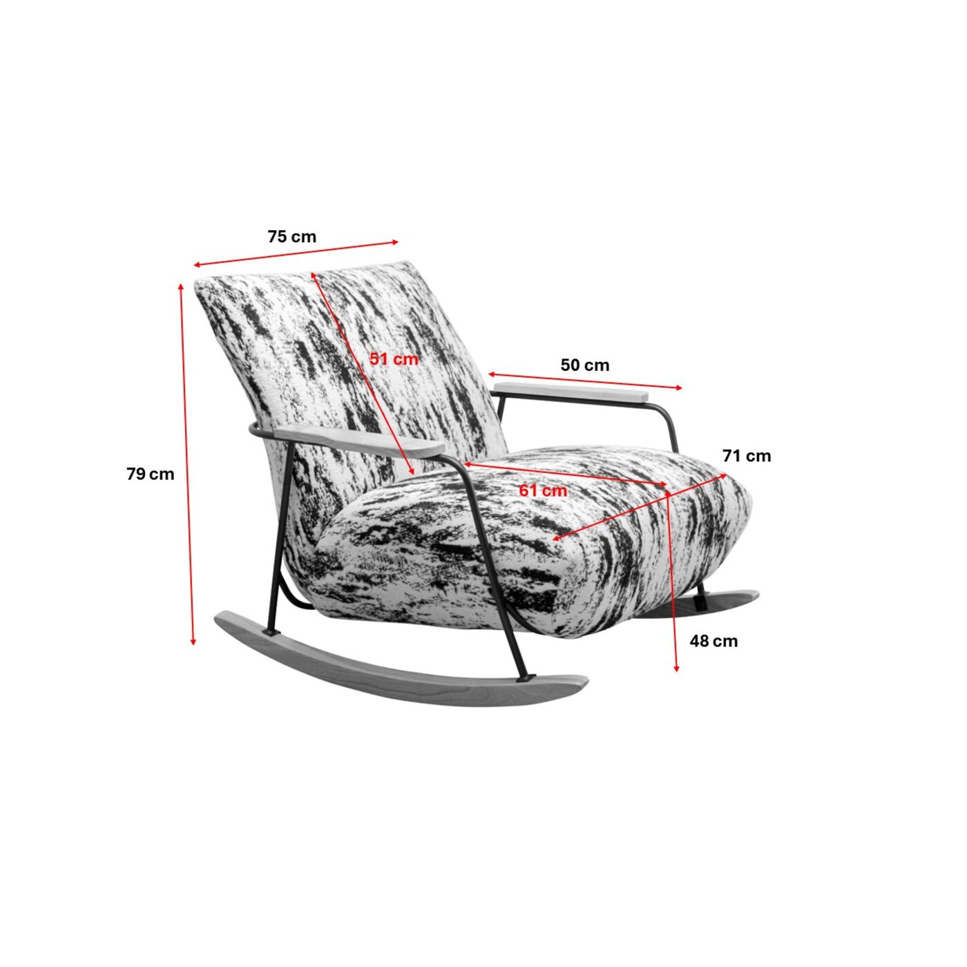 Кресло-качалка Kyle Nature KARE 70574