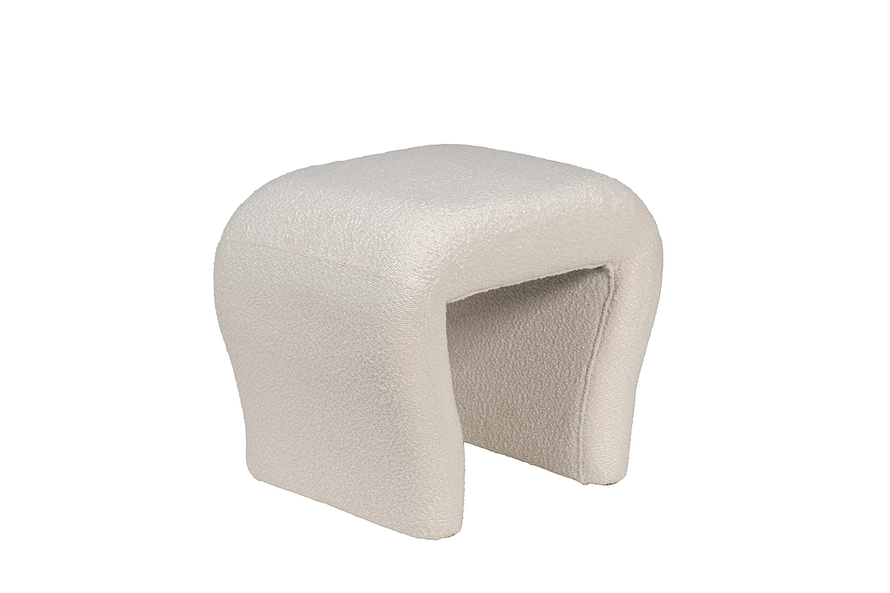 Пуф букле белый Garda Decor GY-08717