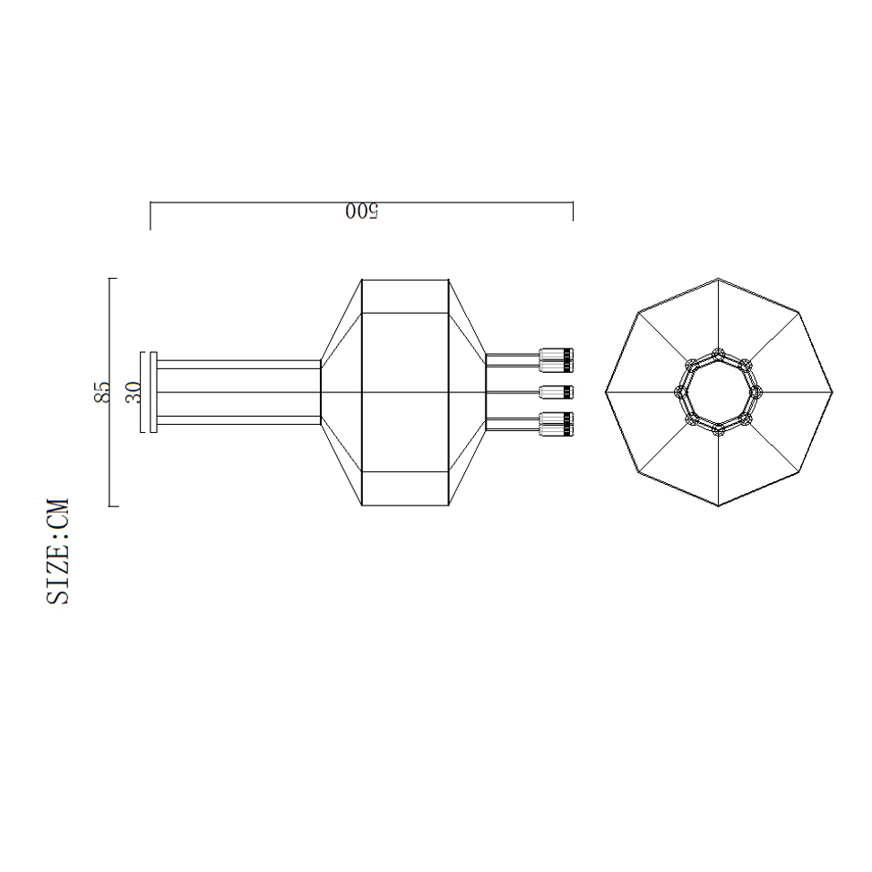 Подвесной светильник Via Wireflow polyhedral 0299 Octagonal by ImperiumLoft