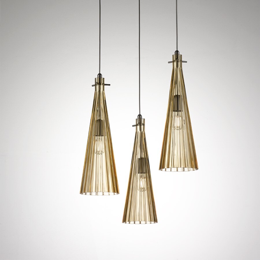 Подвесной светильник Selene Illuminazione Costa Rica 3 nickel/amber 2810/3-003024 2810/3-023 2810/3-022