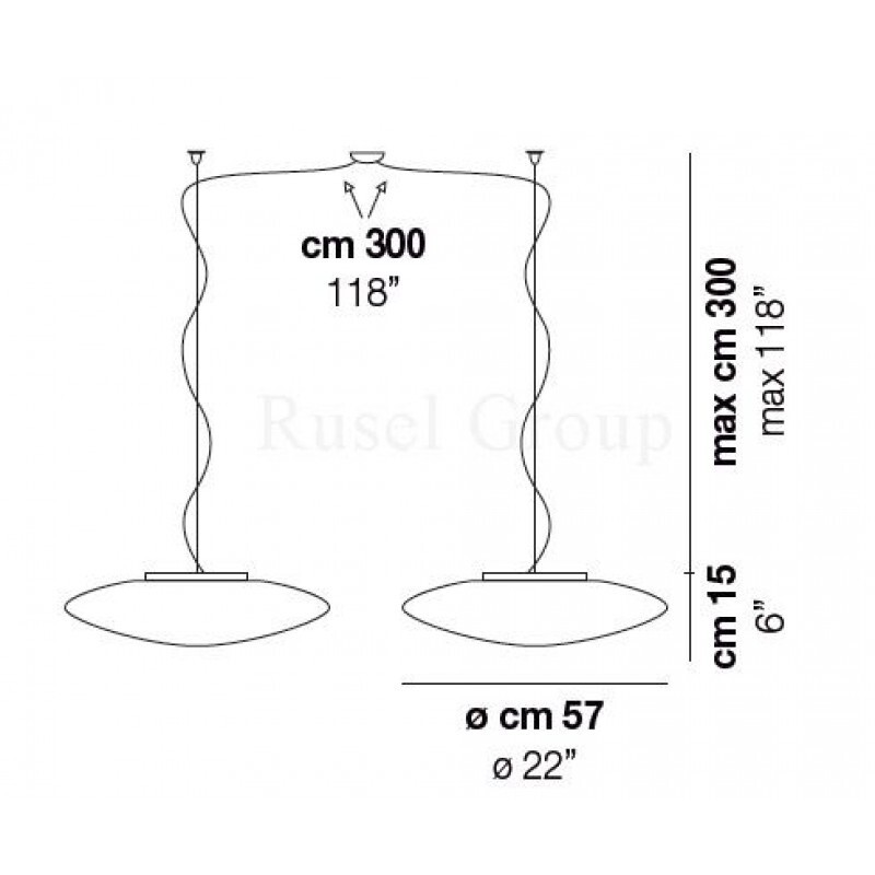 Подвесной светильник Vistosi NUVOLE SP 60 D2