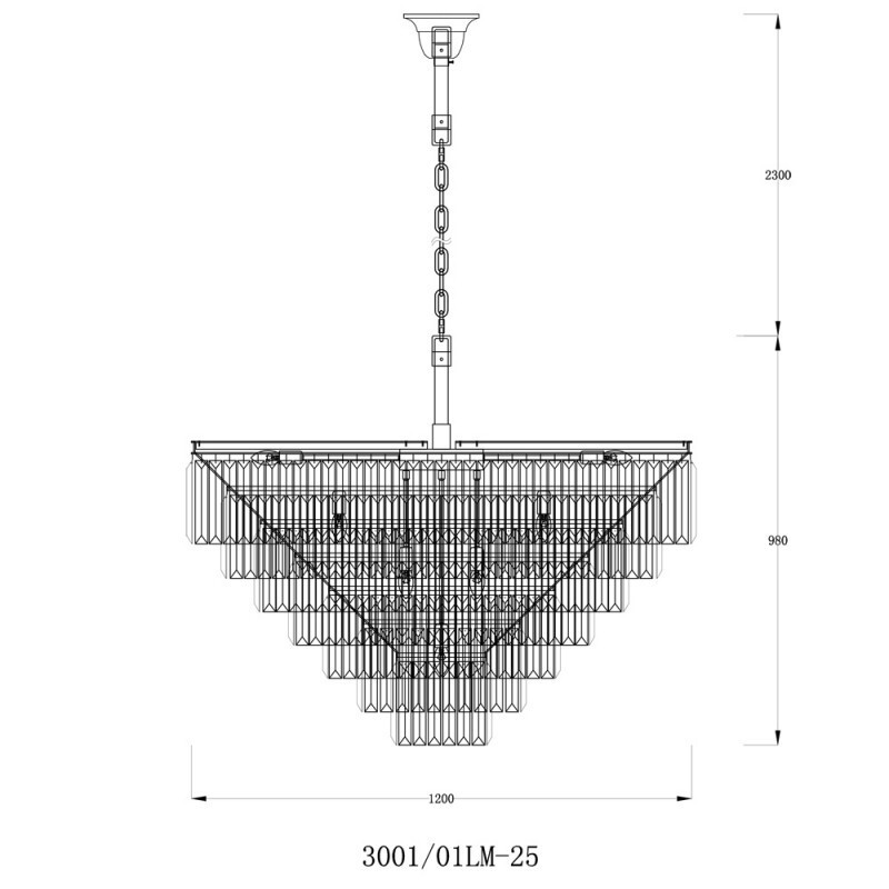 Подвесная люстра Divinare 3001/01 LM-25