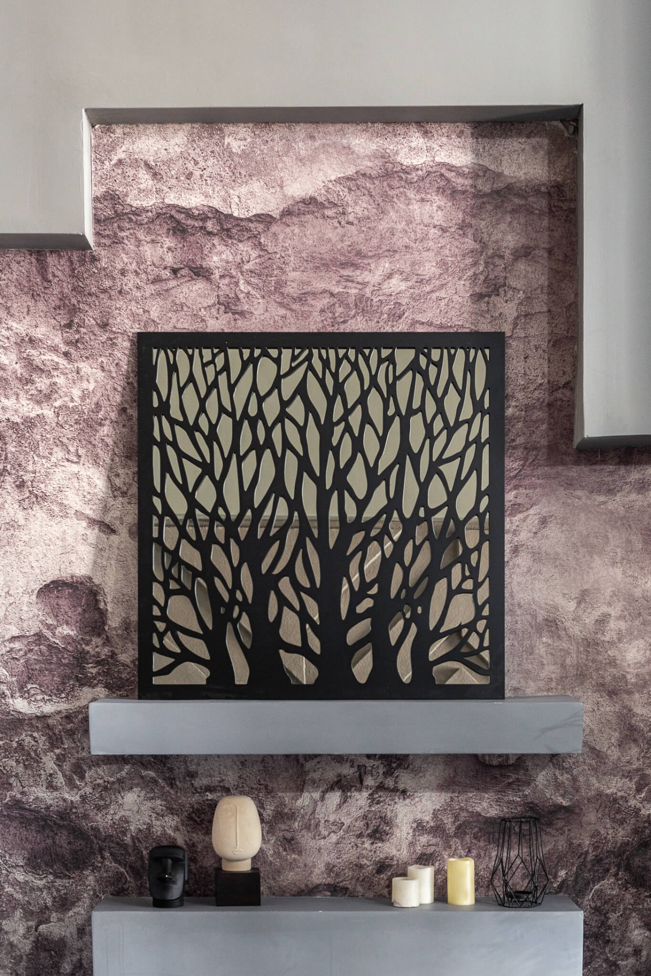 Зеркало BountyHome Trees Black mv434-black