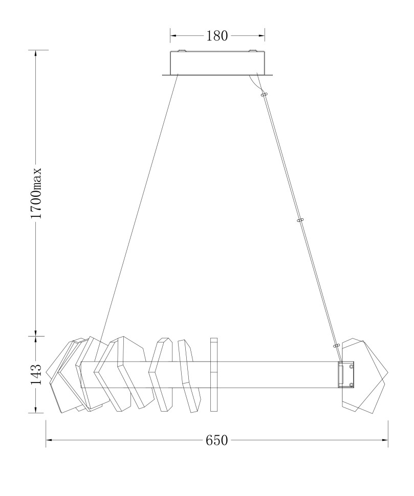 Люстра подвесная Fluorite FL1177-6P