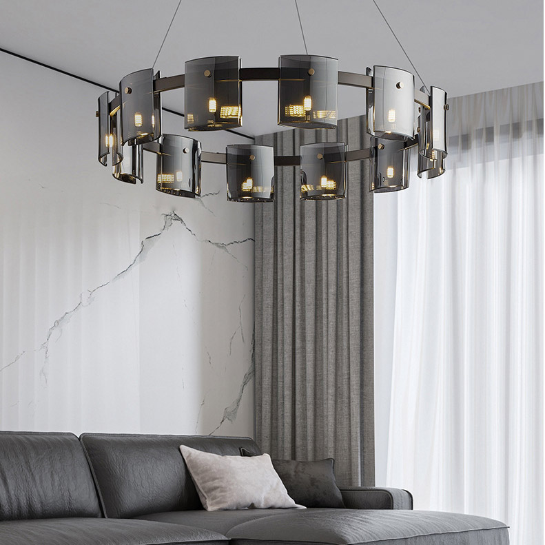 Подвесная люстра JANICE D60 Black Grey by ImperiumLoft
