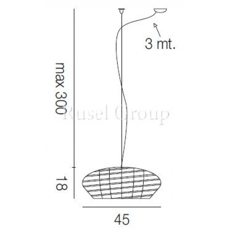 Подвесной светильник Vistosi YUBA SP 45 D1