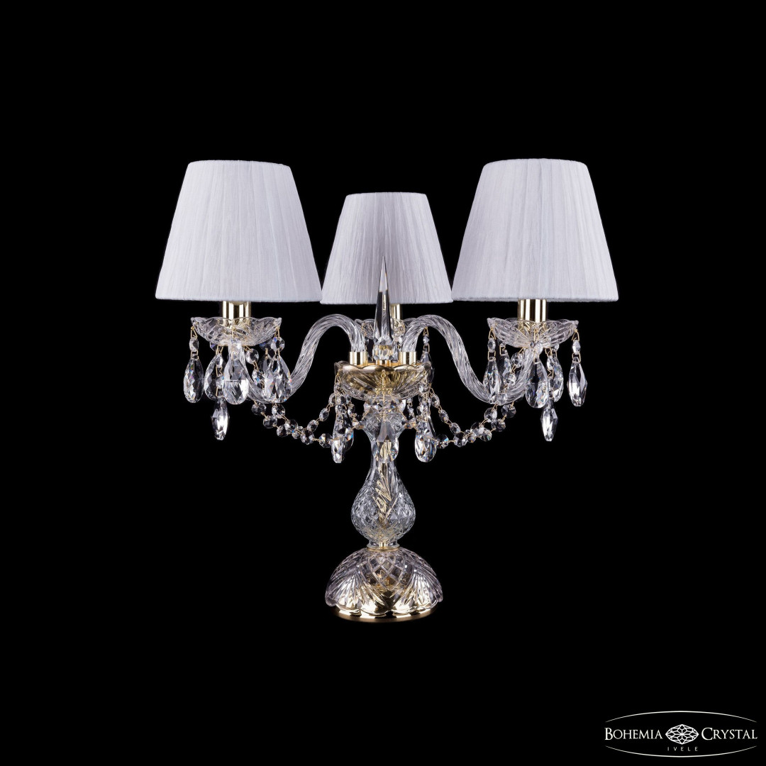 Настольная лампа хрустальная 1406L/3/141-39 G SH32-160