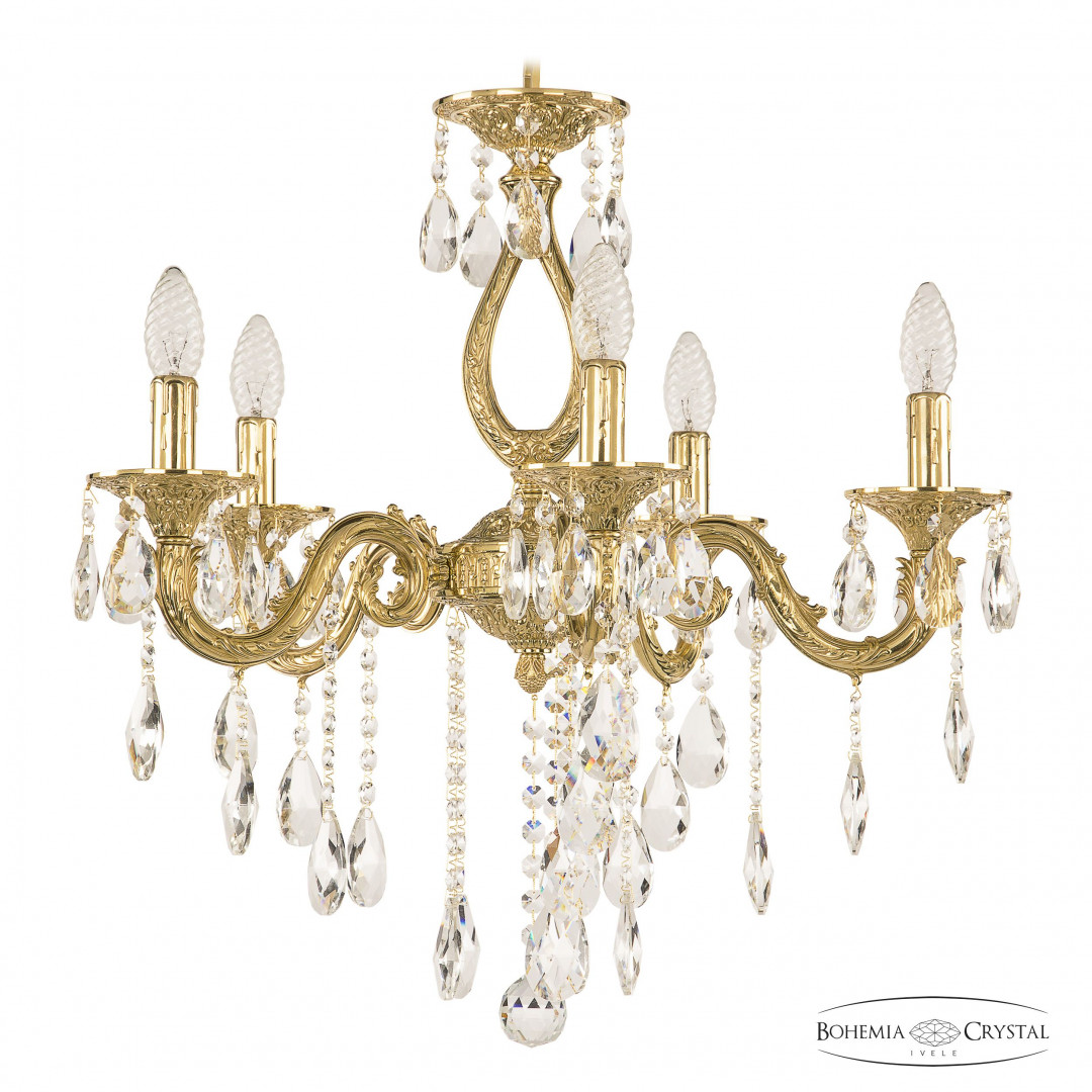 Люстра бронзовая с хрусталём 71301/5/175 B G