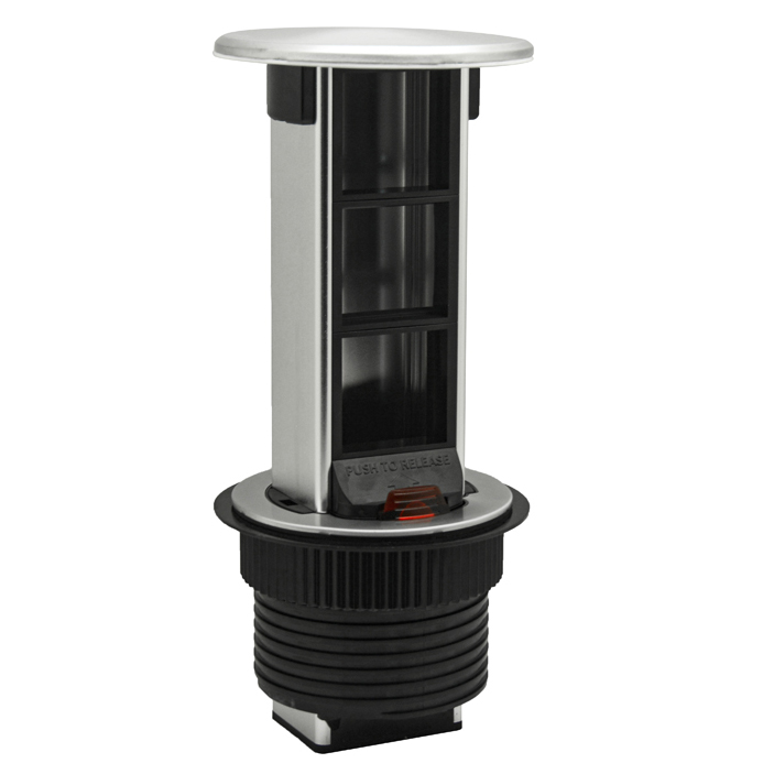 Настольныйстраиваемыйыдвижной розеточный блок Donolux DDSB6V1AL