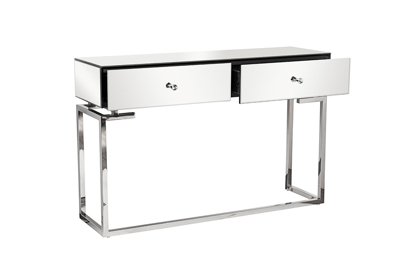 Консоль зеркальная с двумя ящиками Garda Decor KFG075
