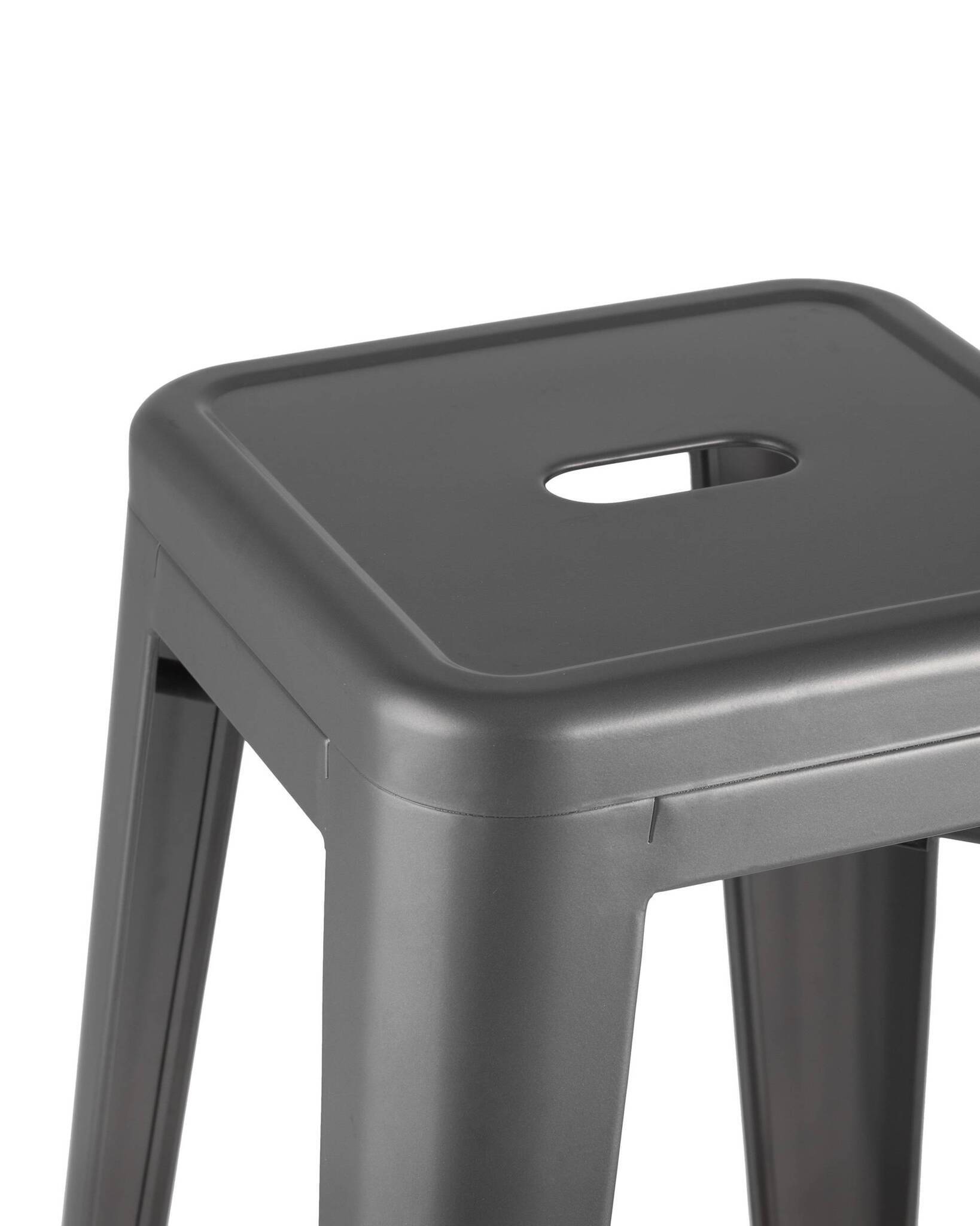 Стул барный TOLIX серебристый матовый Stool Group