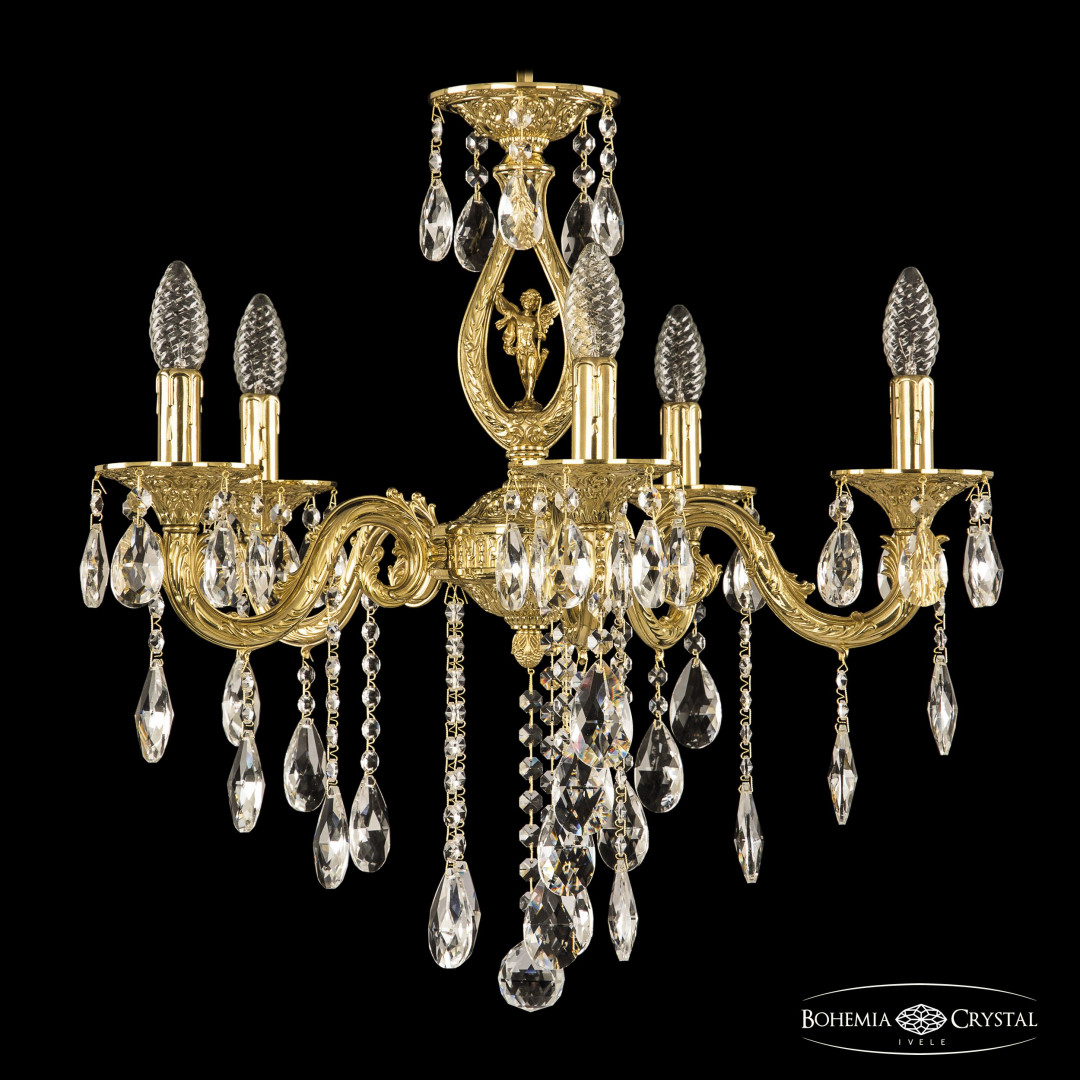 Люстра бронзовая с хрусталём 71401/5/175 B G FA5S