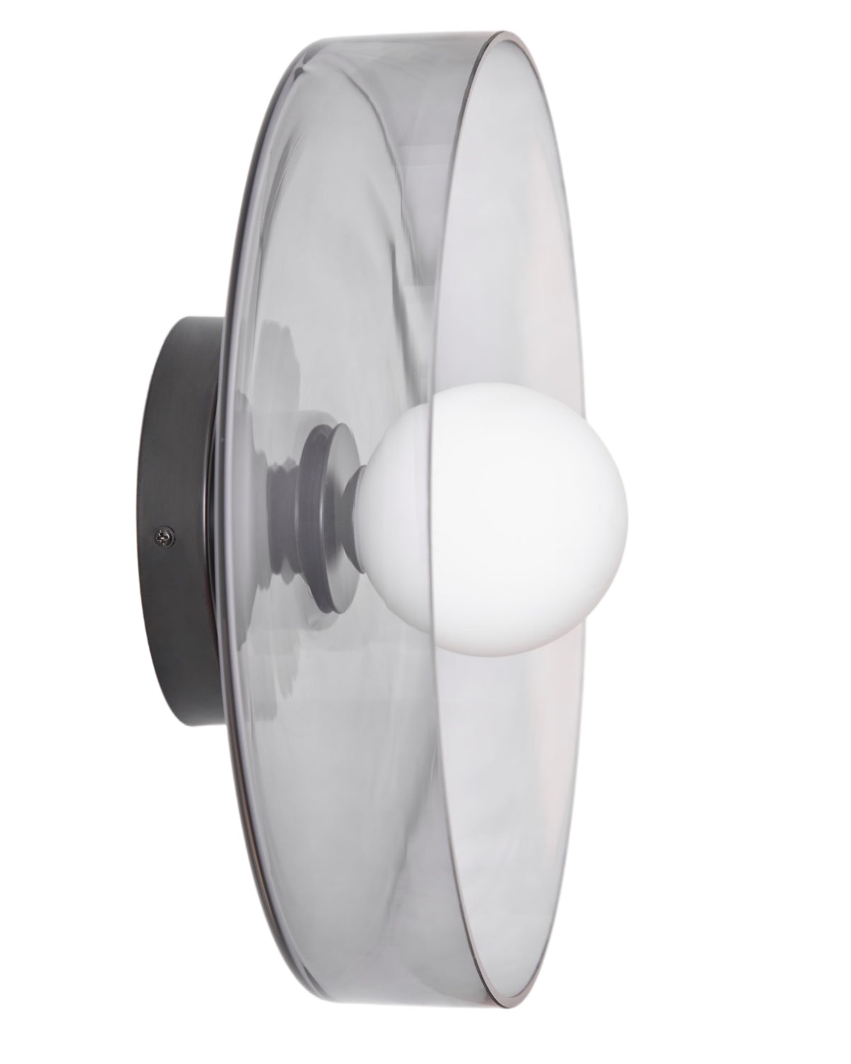 Настенный светильник “Кассель” с дымчатым стеклом – Ø 35 см Louvre Home LHLSC510324SWL