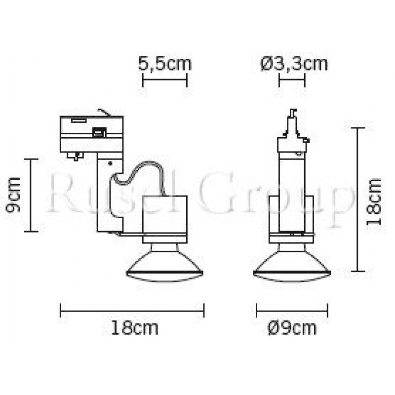 Светильник на шину Fabbian Orbis D70 J15 15