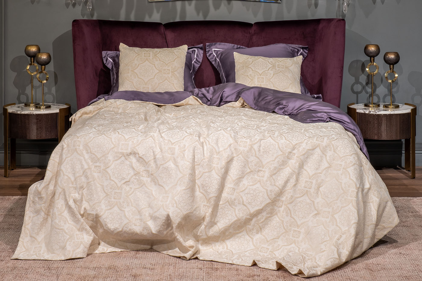 Покрывало "Тиара" 240х260см бежевое Garda Decor 16AMR-NS240260-POKR BEG