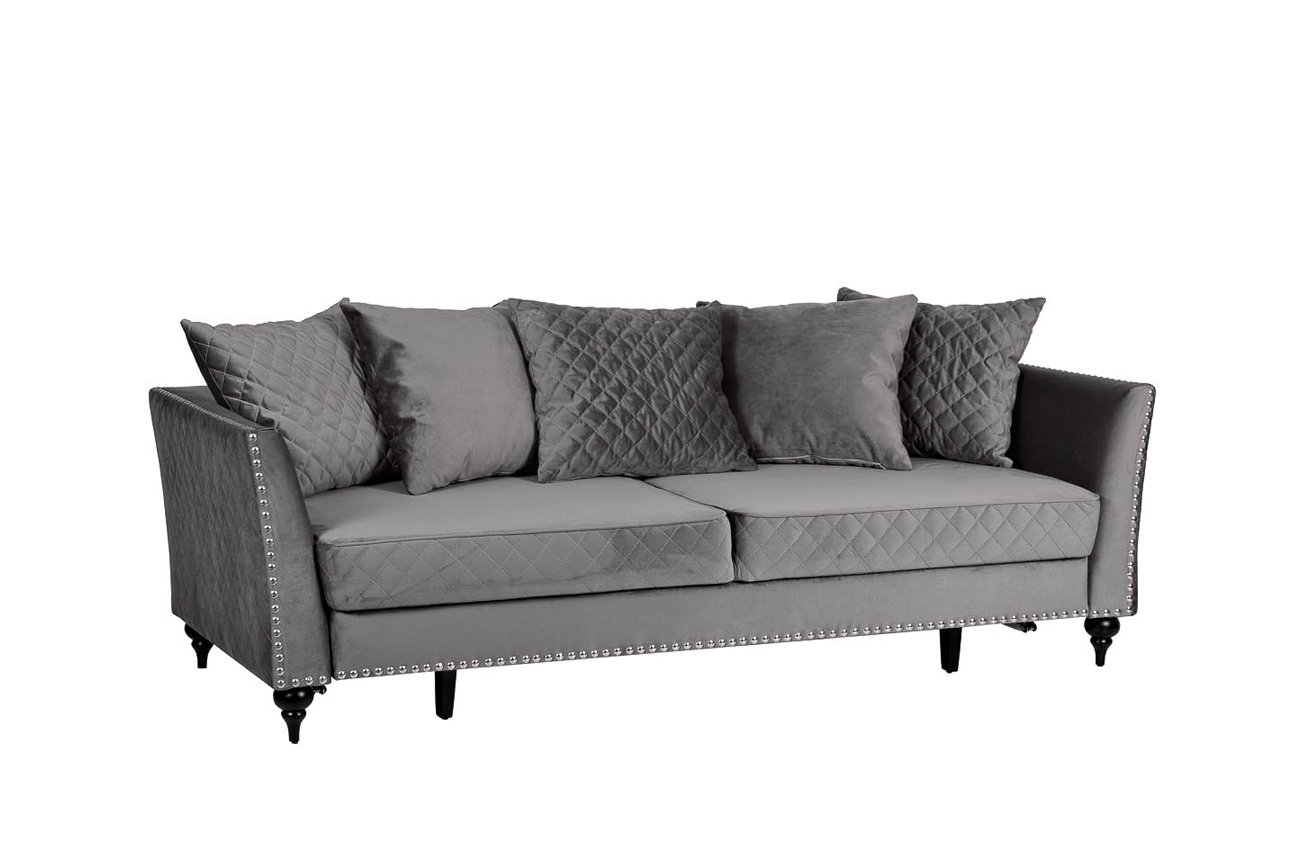 Диван Sorrento 230M трехместный раскладной серый Garda Decor SORRENTO-230M-2K-СЕРЫЙ-Н-Йорк112