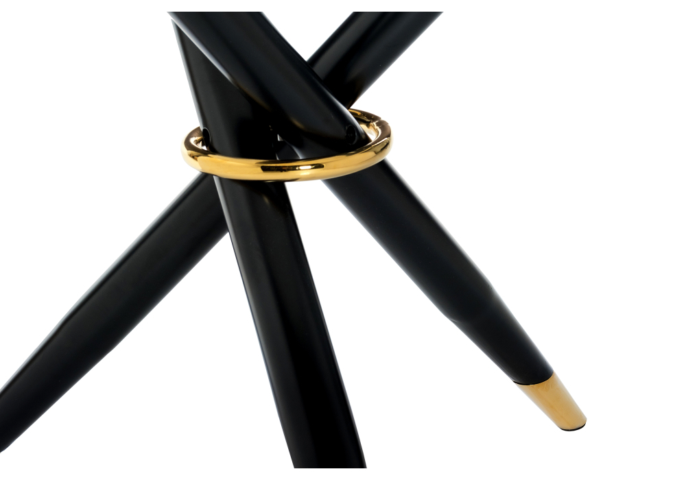 Стол стеклянный Woodville Rock 100х75 white / black 15536