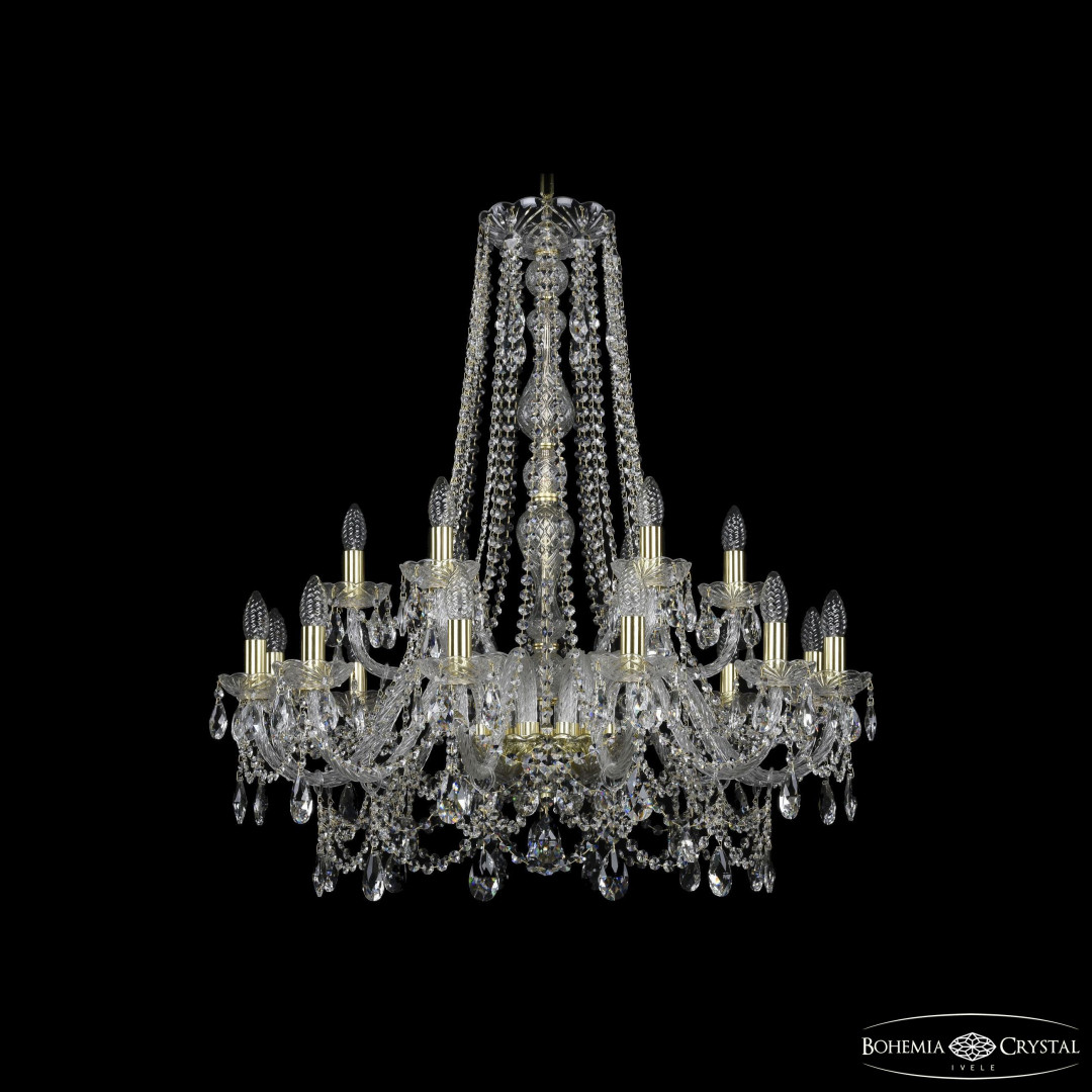 Люстра хрустальная 1411/12+6/300/h-94 G