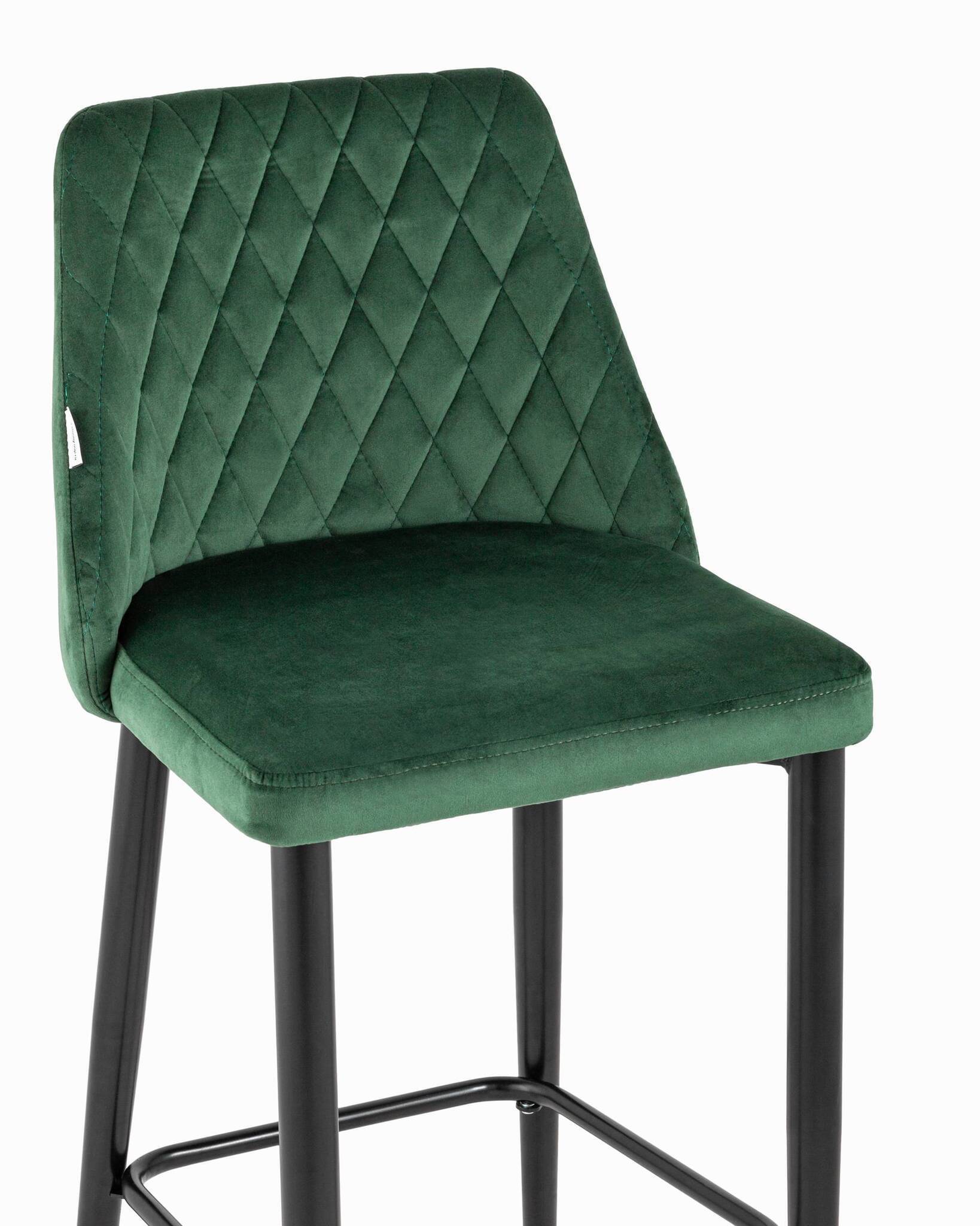 Стул полубарный Диего велюр зеленый Stool Group