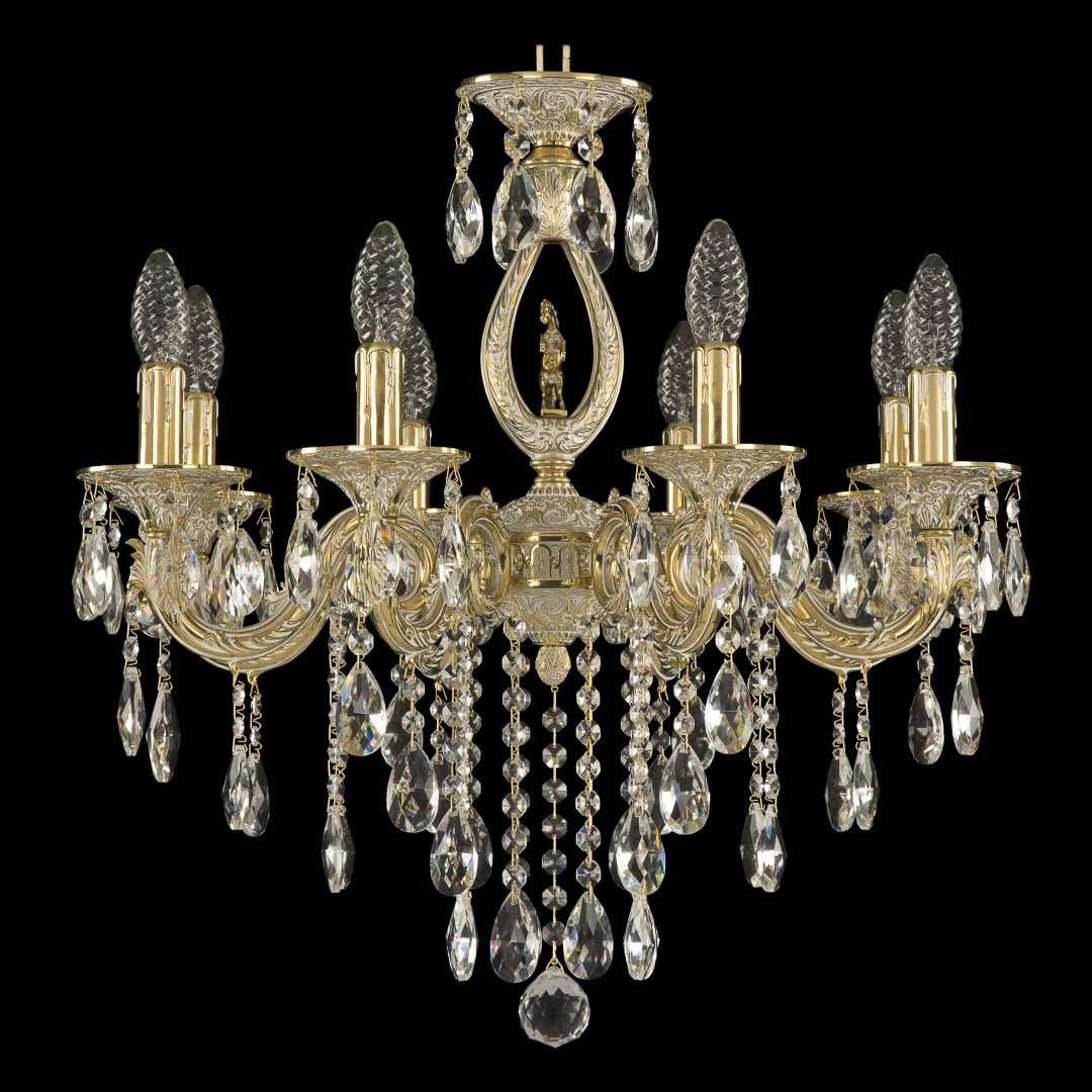 Люстра бронзовая с хрусталём 71401/8/175 B GW FH1S