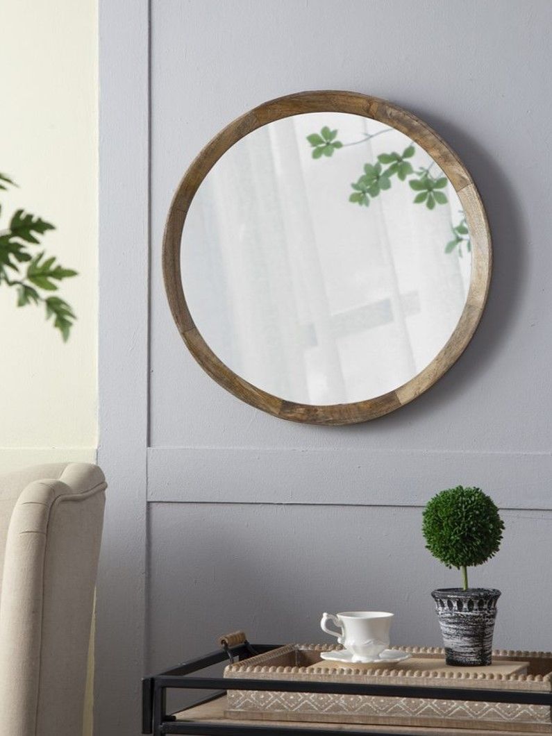 Зеркало из дерева манго Glasar 85820-NATU