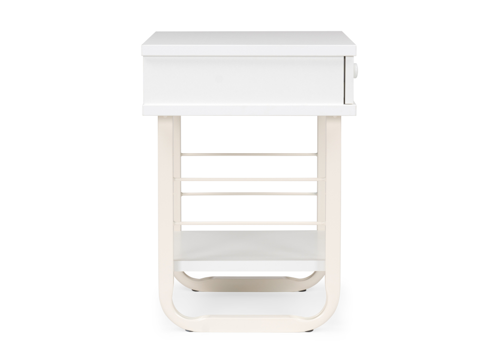 Тумба прикроватная Woodville Малгома белая 511606