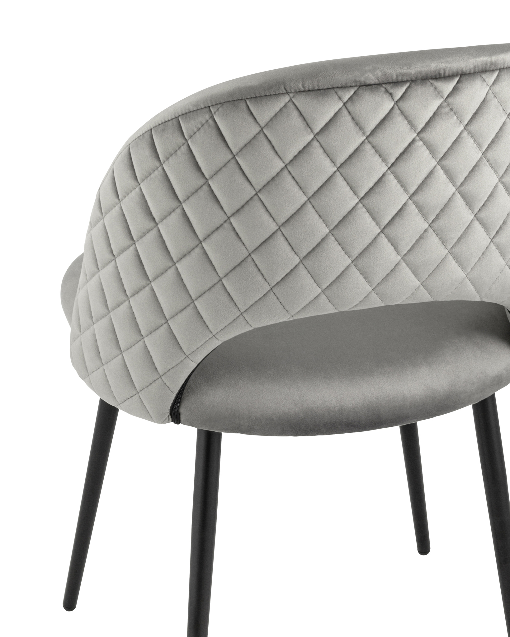 Стул Меган NEW велюр с ромбами серый Stool Group