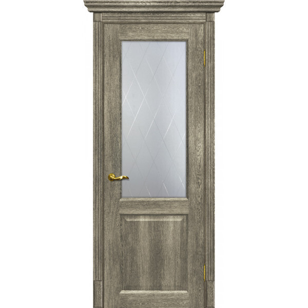 Межкомнатная дверь Graf Тоскана-1 Сатинат, контурный полимер б-цв. рис. Ромб Гриджио (2000 х 700)