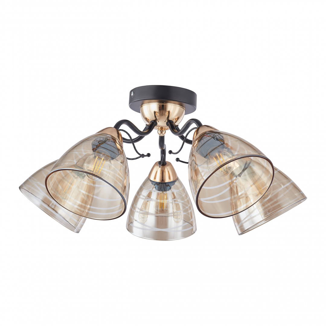 Люстра потолочная с плафонами 331234/5 BK+FGD Arte Milano