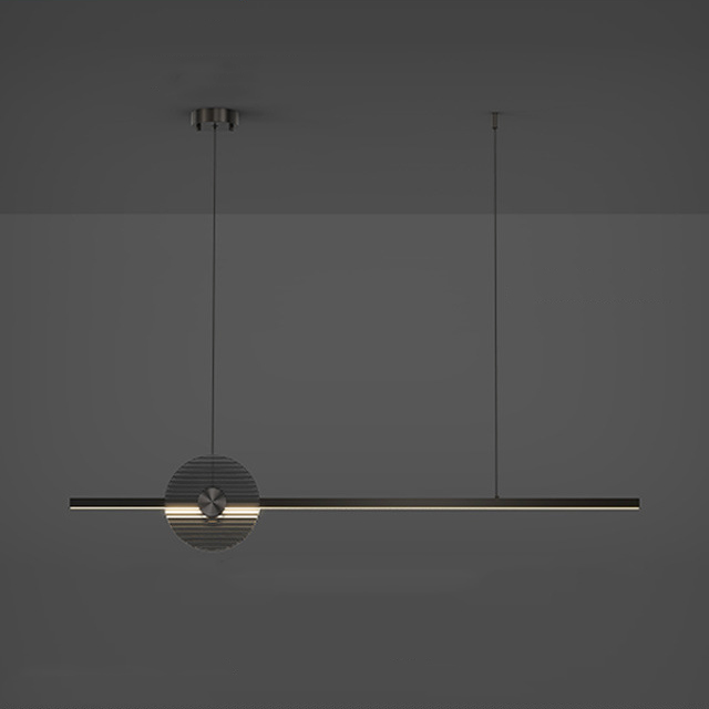 Реечный, рядный светильник ZVI L140 Black by ImperiumLoft