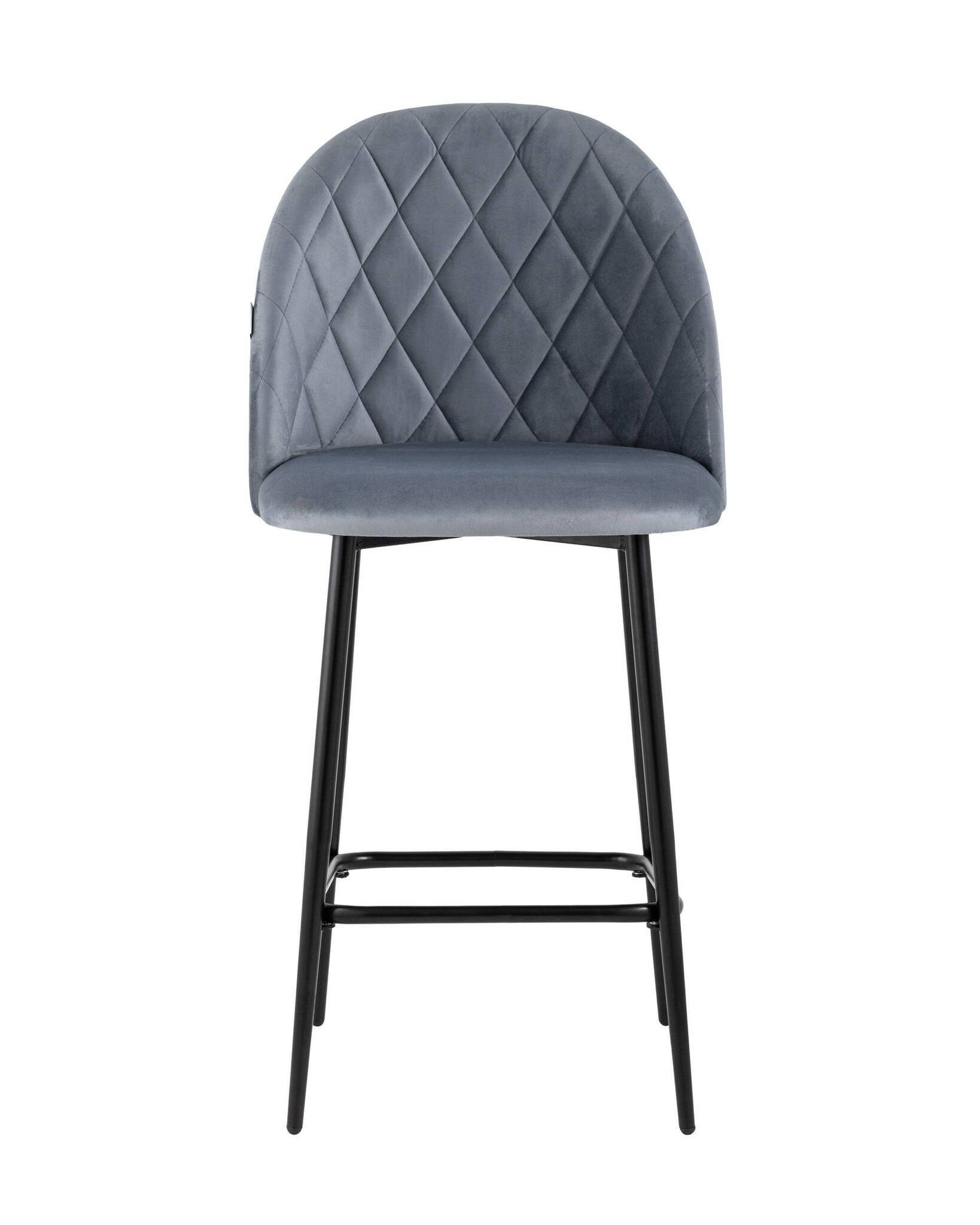 Стул полубарный Марсель велюр серый Stool Group