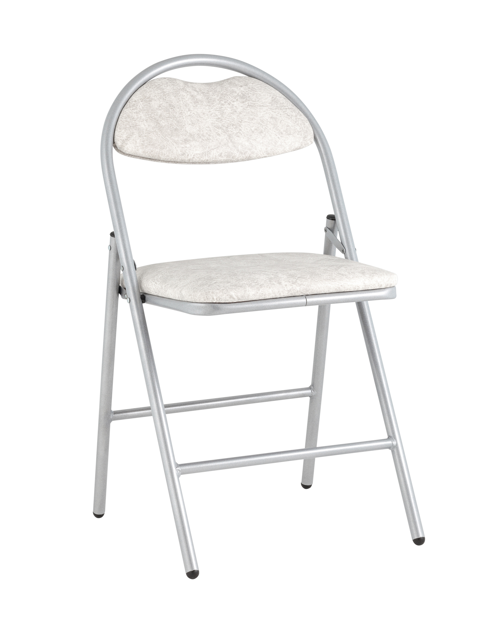 Стул складной Hagen экокожа белый мрамор каркас металлик Stool Group