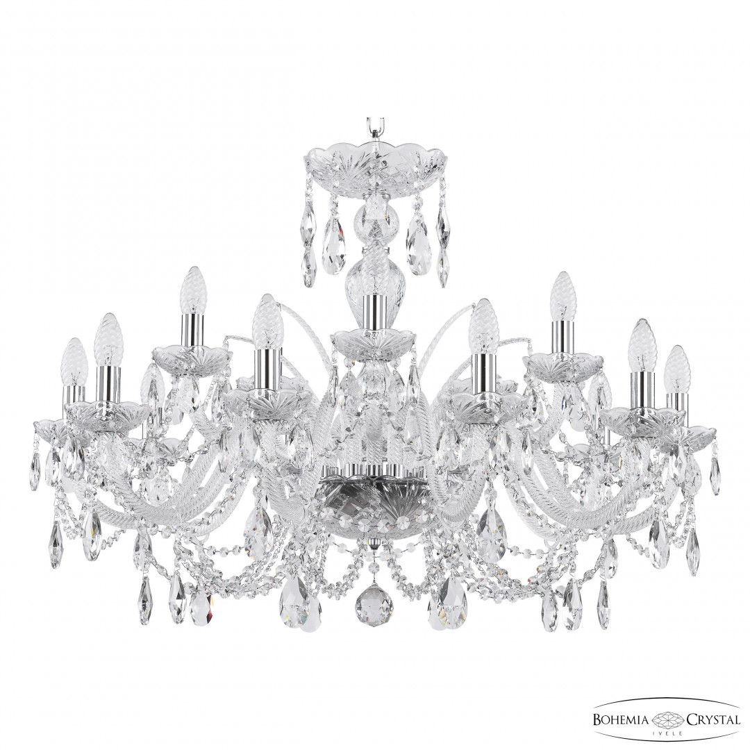 Люстра хрустальная 105/10+5/300 Ni Bohemia Ivele Crystal