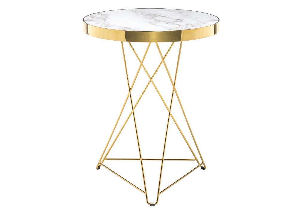 Стол деревянный Woodville Milena white / gold 11769