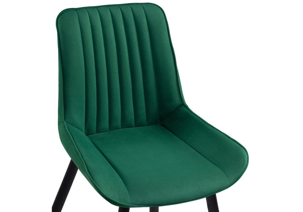 Стул Woodville Седа велюр зеленый / черный 502097