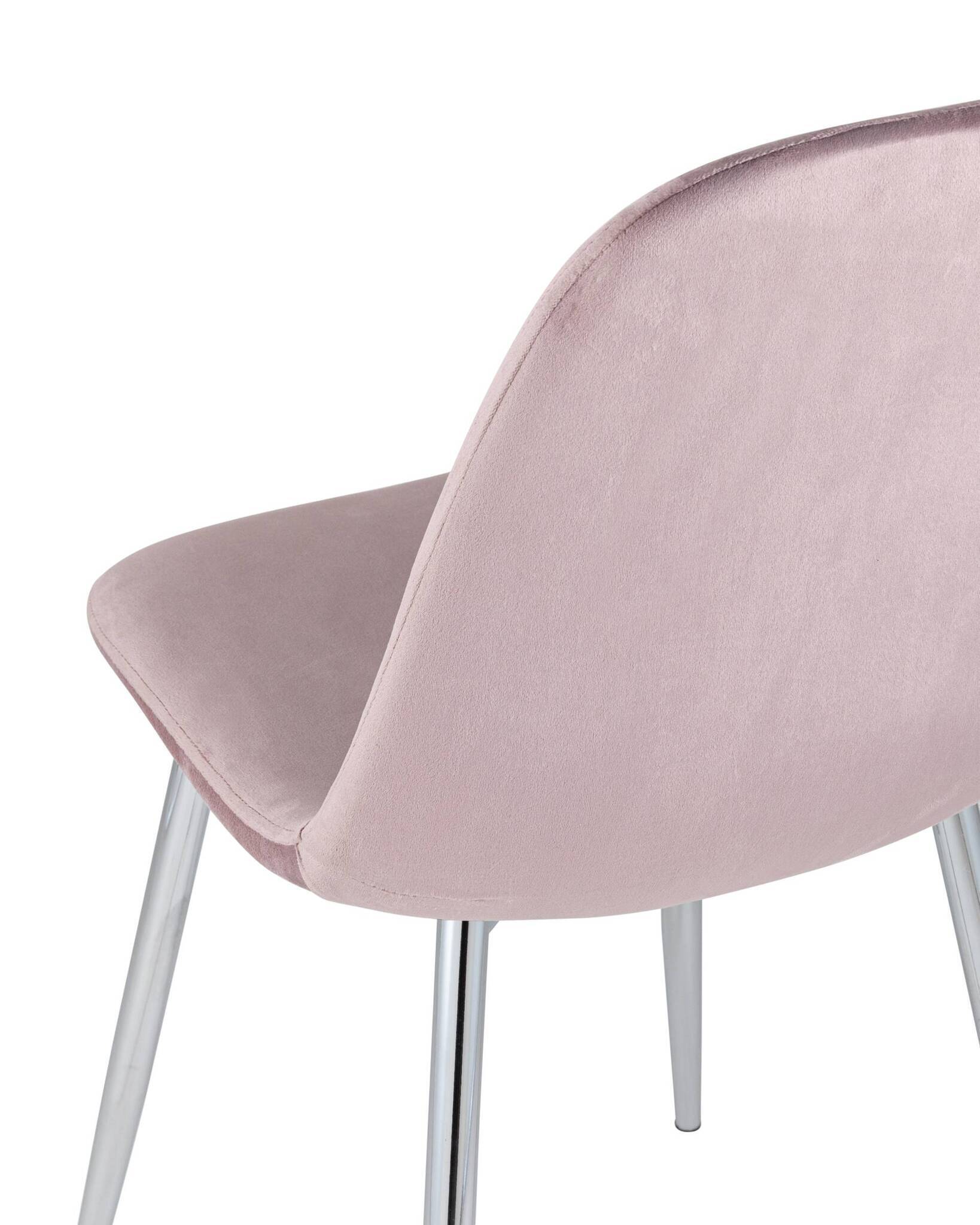 Стул Валенсия велюр розовый хромированные ножки Stool Group