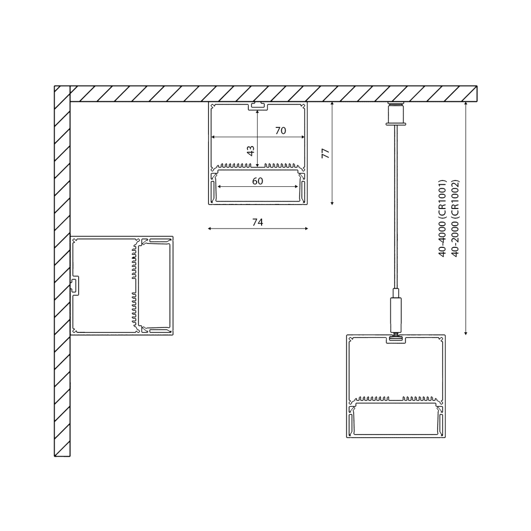 Профиль алюминиевый DesignLed LS.7477