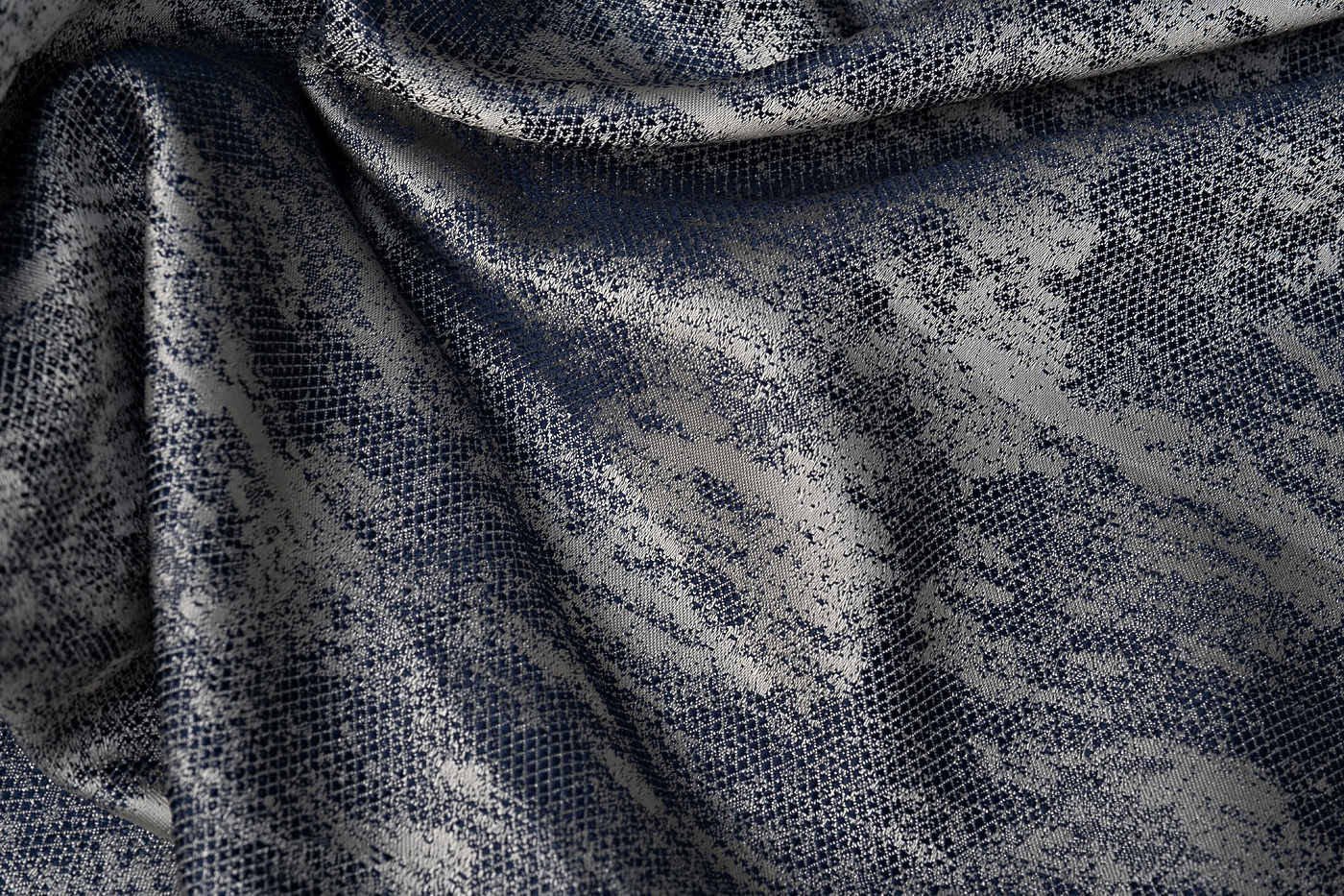 Ткань портьерная HOUSTON100 синяя Garda Decor 133DC-HOUSTON100-1145-SIN