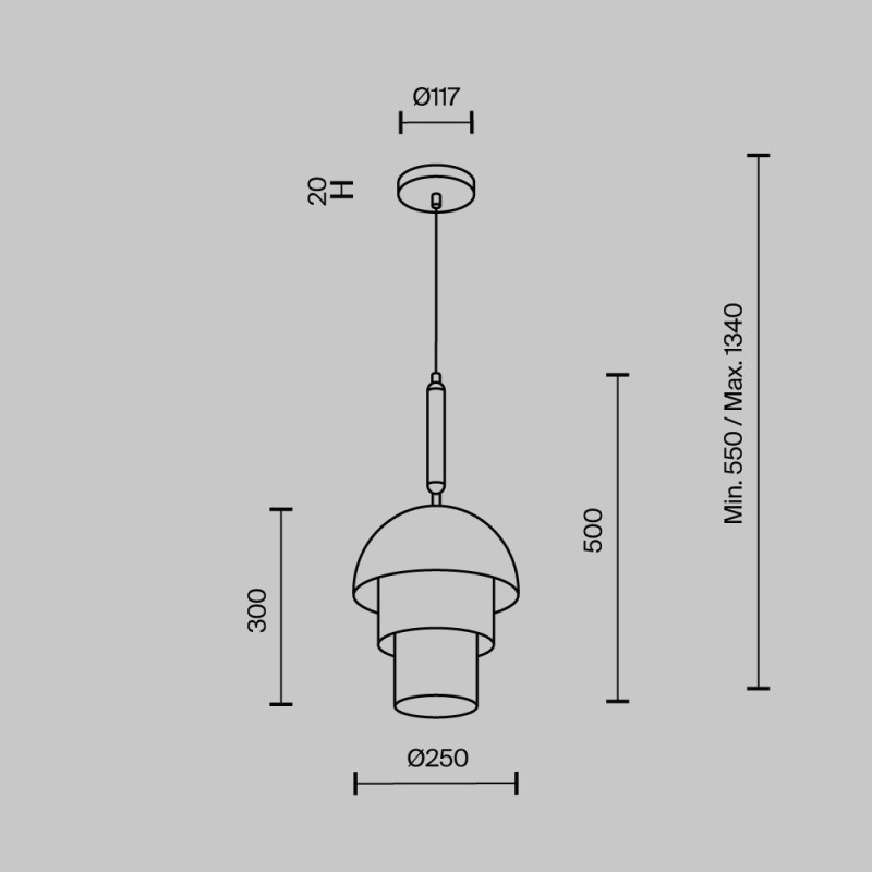 Подвесной светильник MODELUX MS.220.250 BK