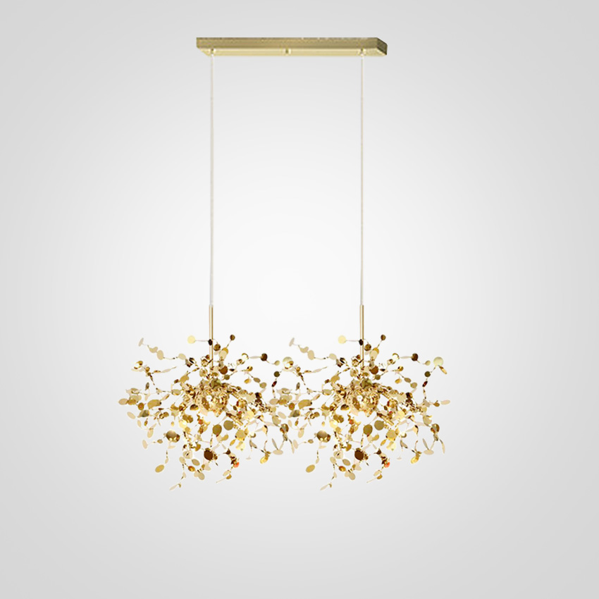 Люстра Tezani Argent Suspension Linear Gold 2 L80 by ImperiumLoft