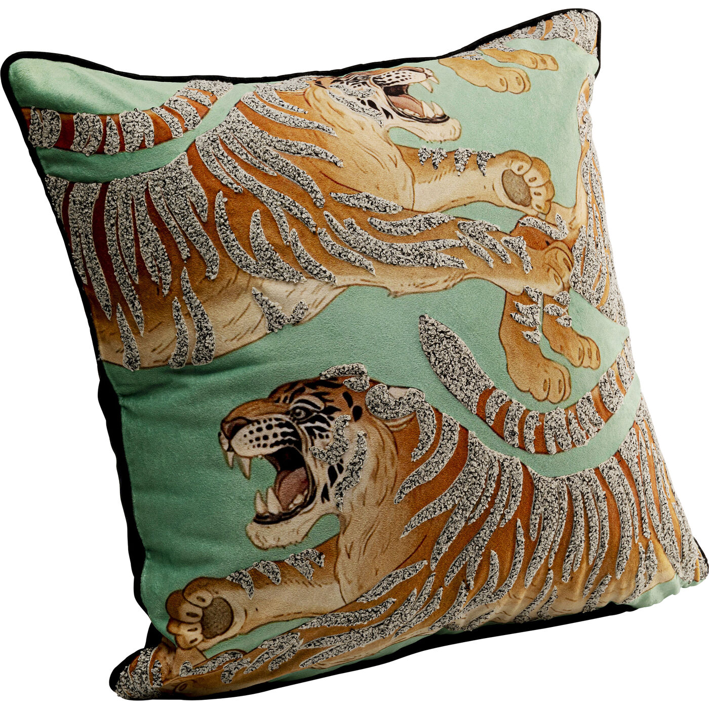 Подушка Tiger Love Mint 45x45cm KARE 57273