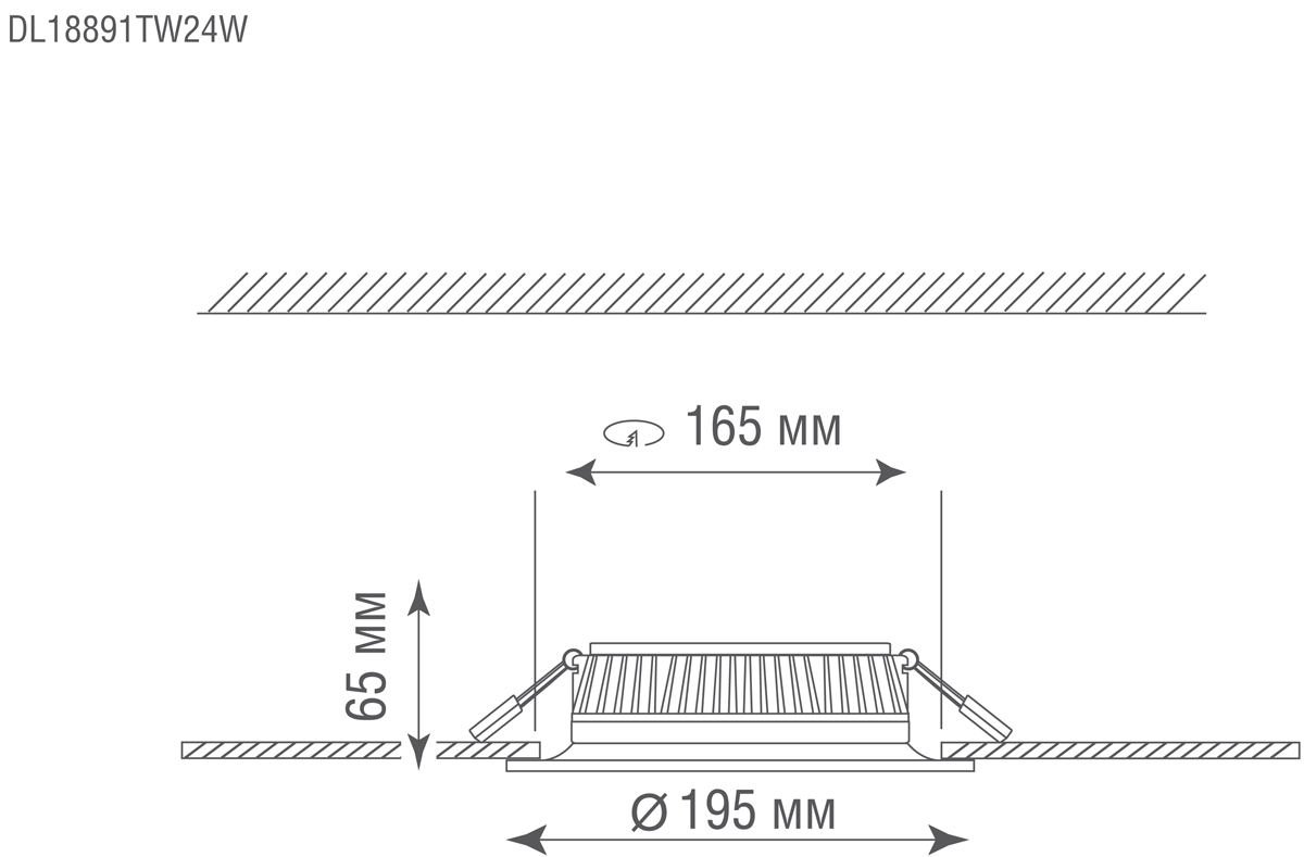 Встраиваемый биодинамический светодиодный светильник Donolux DL18891/24W White R Dim