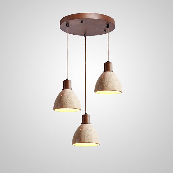 Подвесной светильник MELIUS TRIO B Dark brown Диск by ImperiumLoft